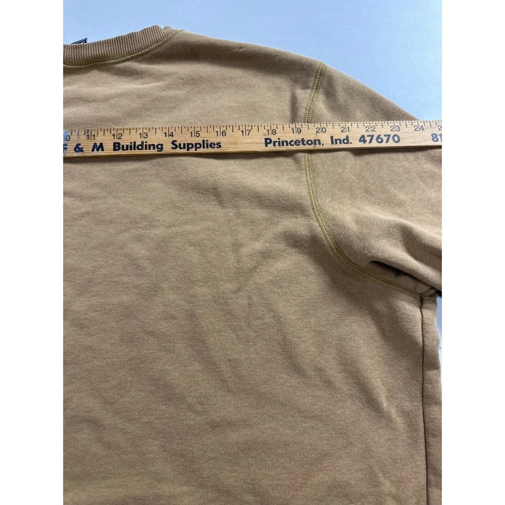 The North Face Mens XXL Tan Brown Heritage Patch Crewneck Fleece Sweatshirt